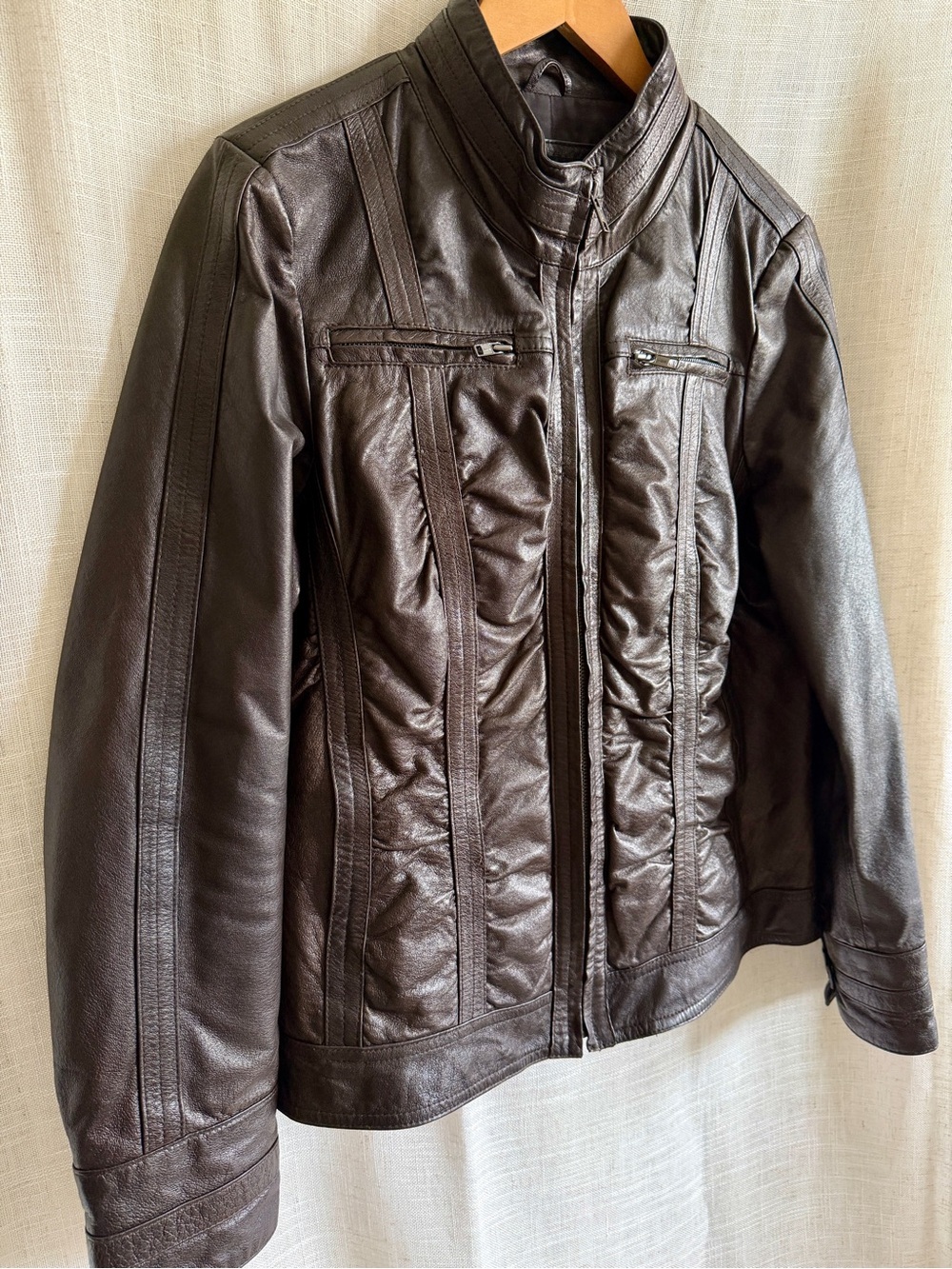 Leather Moto Jacket - Picture 2 of 12